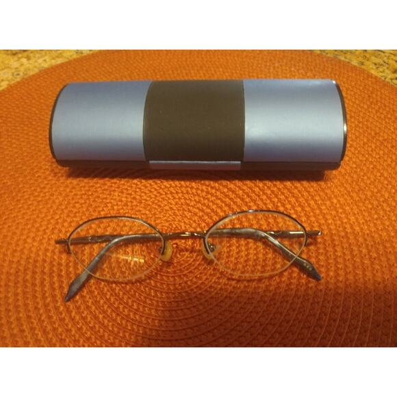 Nicole Miller Eyeglass Frame Half Rimless Bridge 47-19-135 Blue - Picture 1 of 9
